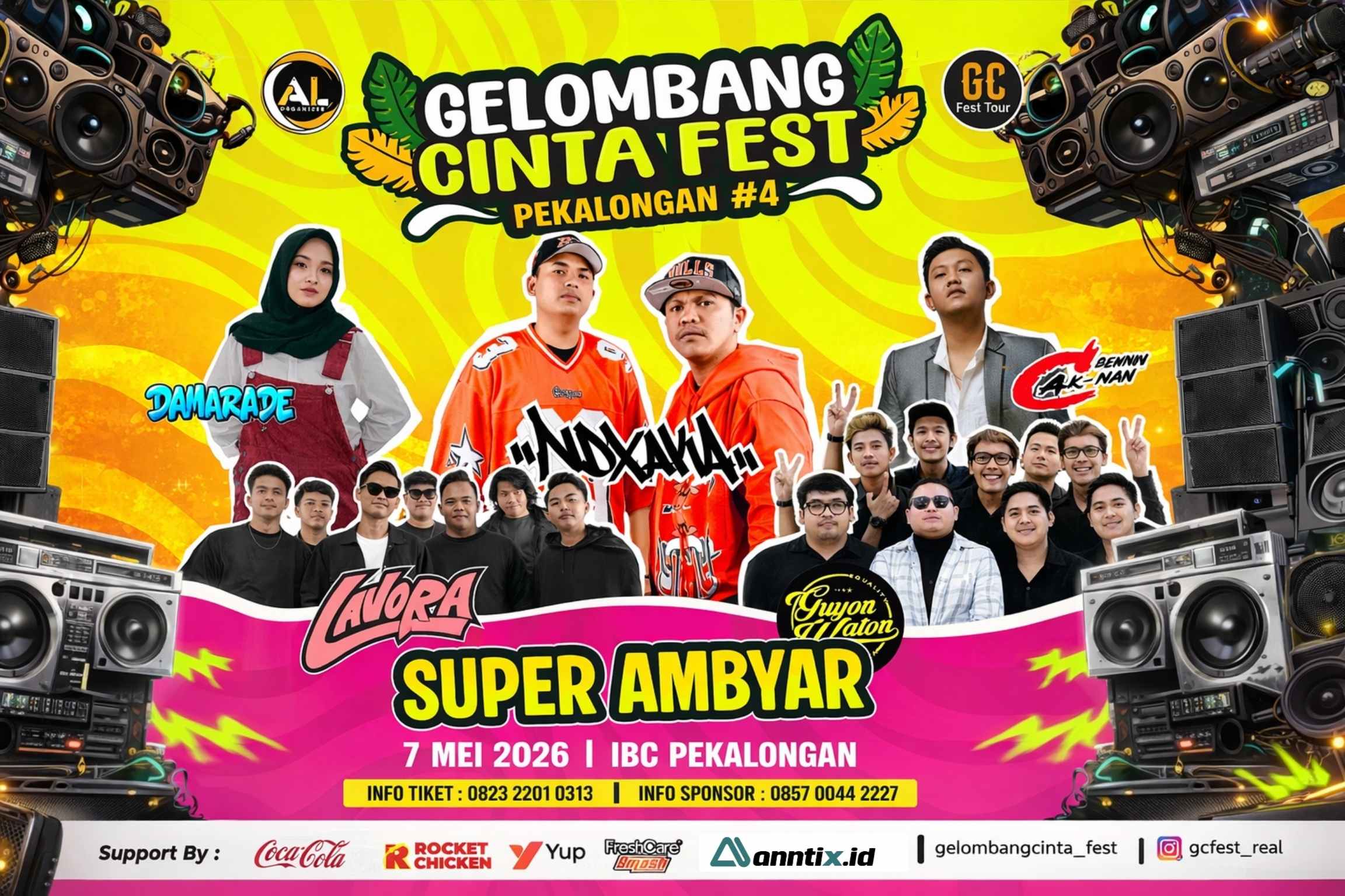 Tiket GELOMBANG CINTA FEST PEKALONGAN #4 - Event KONSER MUSIK di PEKALONGAN, 07 May 2026
