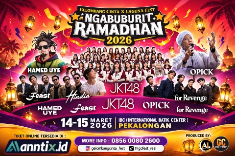 Tiket GELOMBANG CINTA NGABUBURIT - Event KONSER MUSIK di Pekalongan, 14 Mar 2026