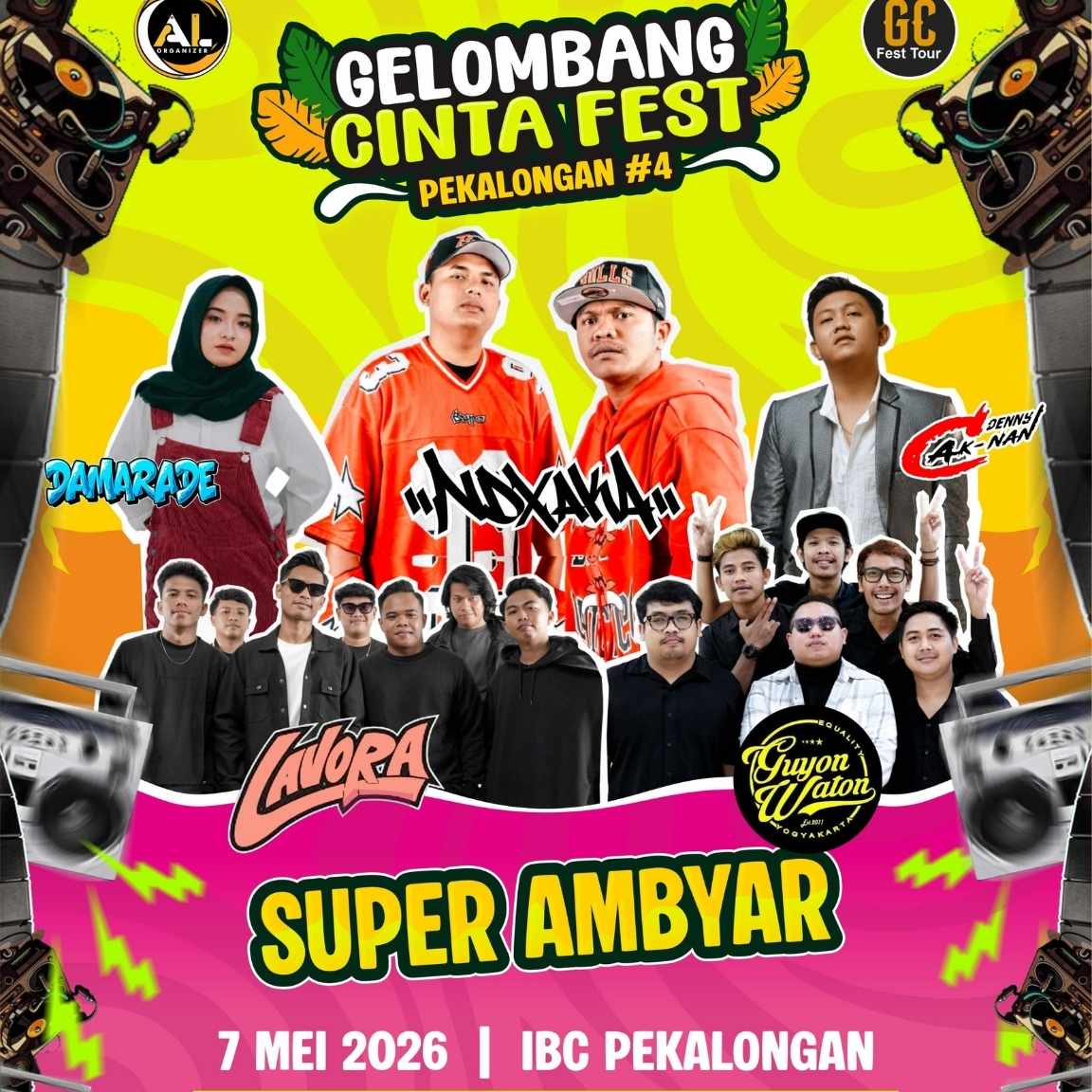 Tiket GELOMBANG CINTA FEST PEKALONGAN #4 - Event KONSER MUSIK di PEKALONGAN 07 May 2026